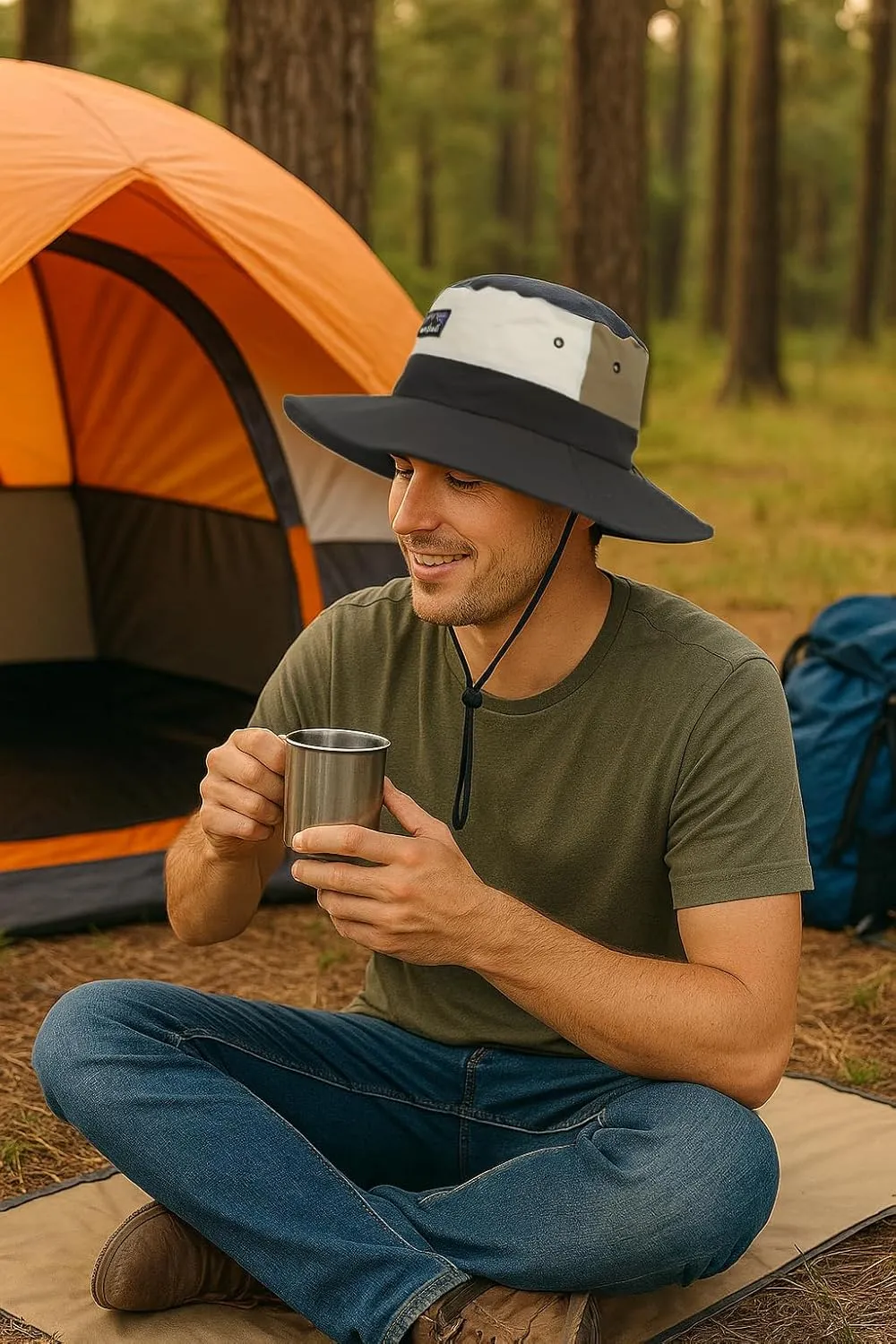 Waterproof Vented Boonie Hat - Classic Lightweight Packable Explorer Sun Hat for Men and Women