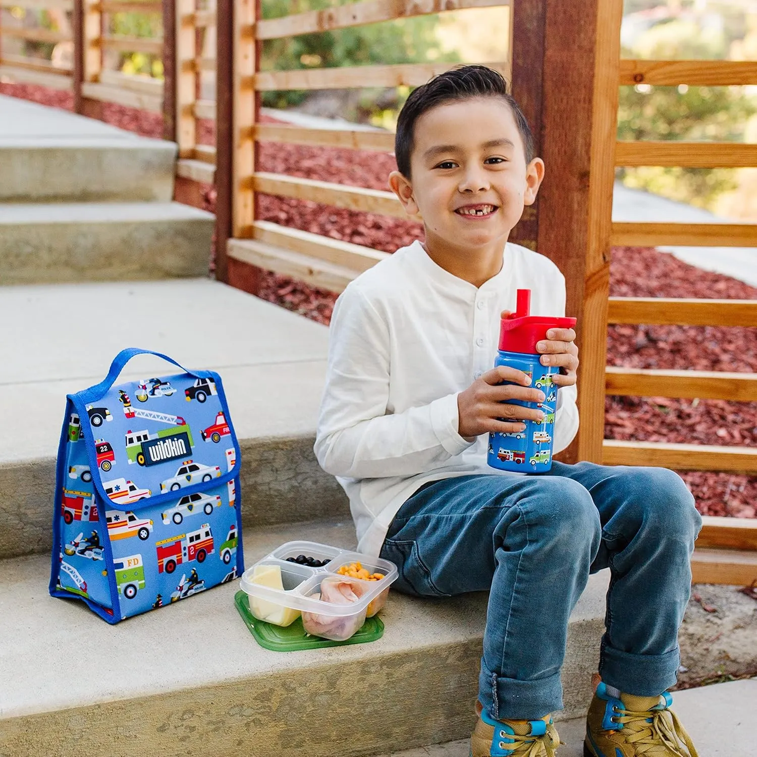Wildkin Kids 14oz Stainless Steel Water Bottle  BPA-Free, Leakproof, Insulated, Easy-Clean - Heroes