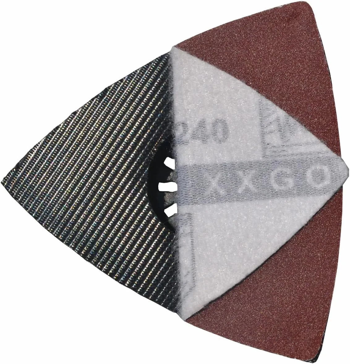 XXGO Oscillating Multi Tool Sanding Kit - 105 Pcs Including Triangle & Finger Sanding Pads, 100 Pcs Multi Tool Sandpaper for Wood