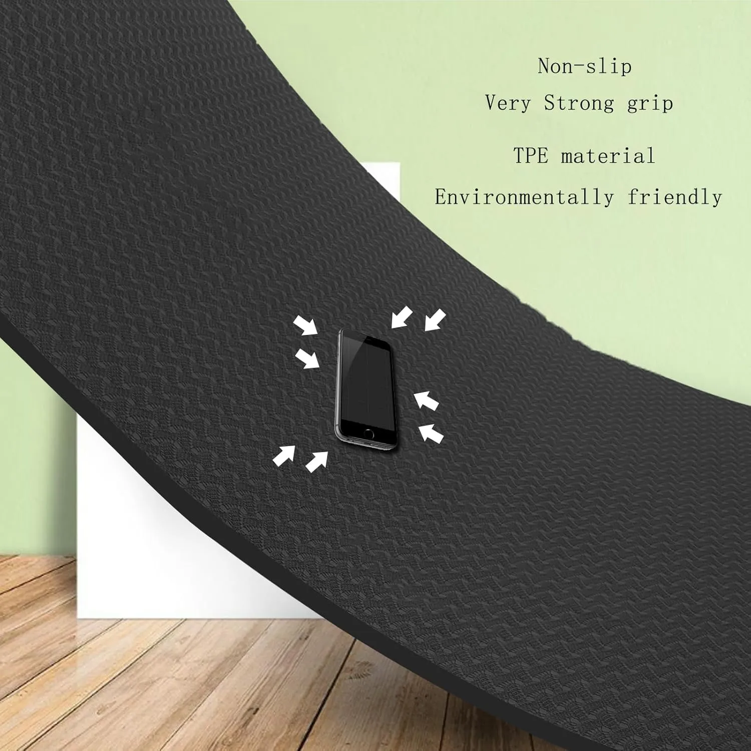 Yoga Mat 1/3 inch Exercise Mats 8mm  Non-Slip Extra Thick High-Density
