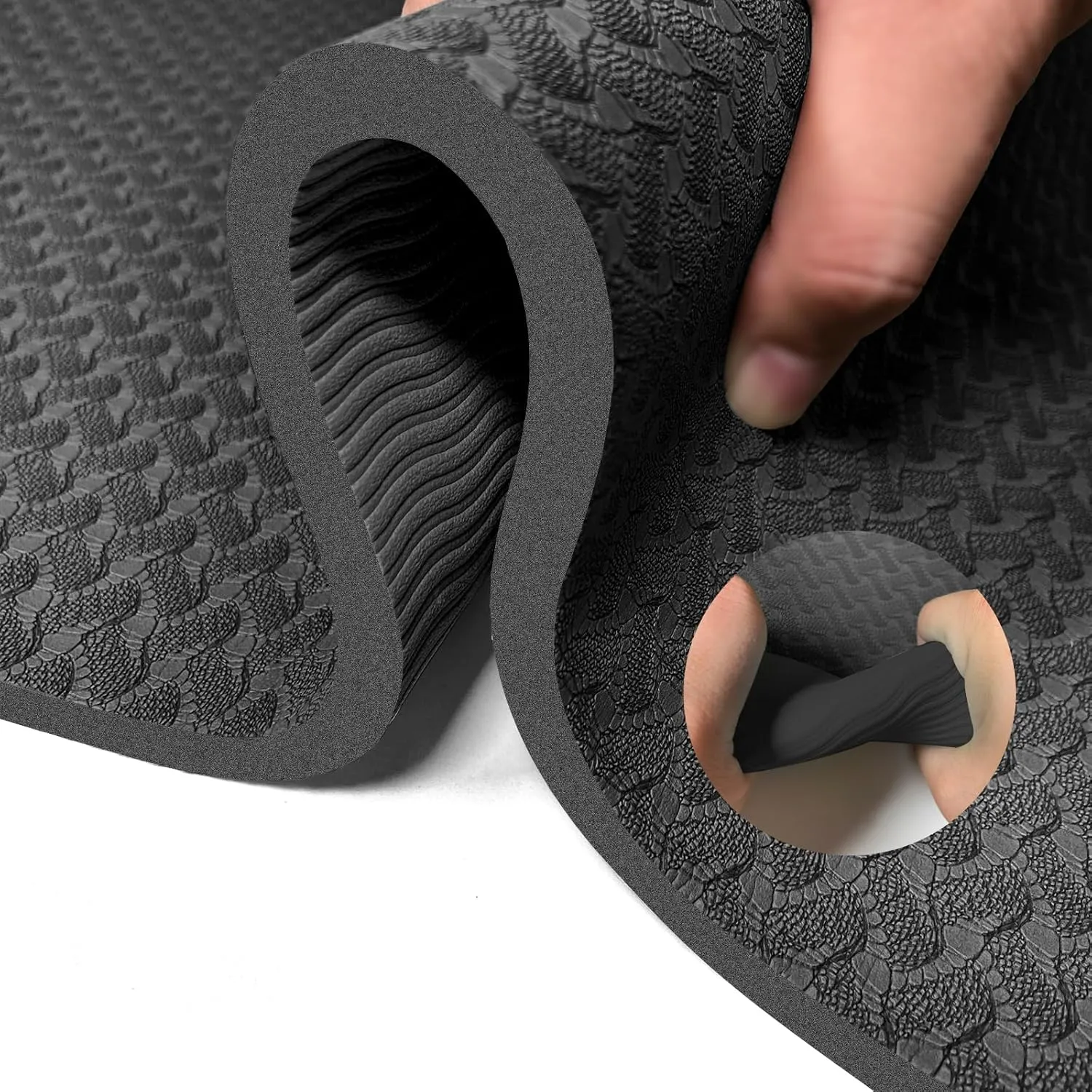 Yoga Mat 1/3 inch Exercise Mats 8mm  Non-Slip Extra Thick High-Density