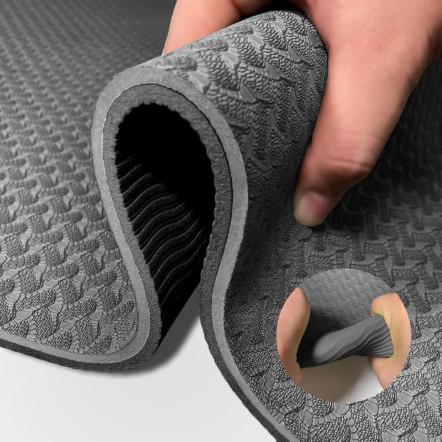Yoga Mat 1/3 inch Exercise Mats 8mm  Non-Slip Extra Thick High-Density