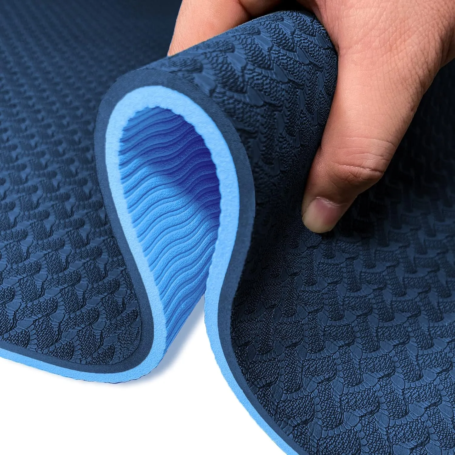 Yoga Mat 1/3 inch Exercise Mats 8mm  Non-Slip Extra Thick High-Density