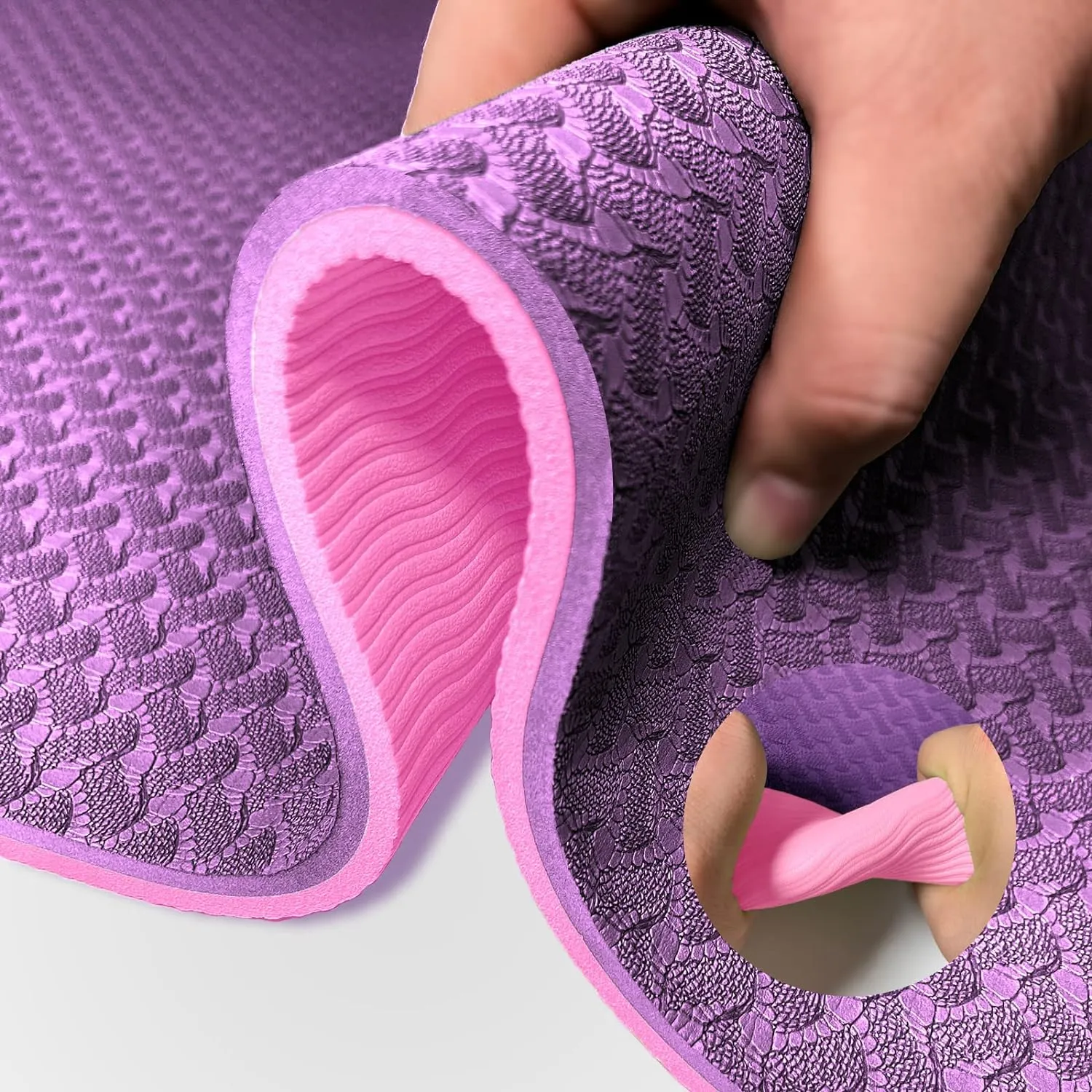 Yoga Mat 1/3 inch Exercise Mats 8mm  Non-Slip Extra Thick High-Density