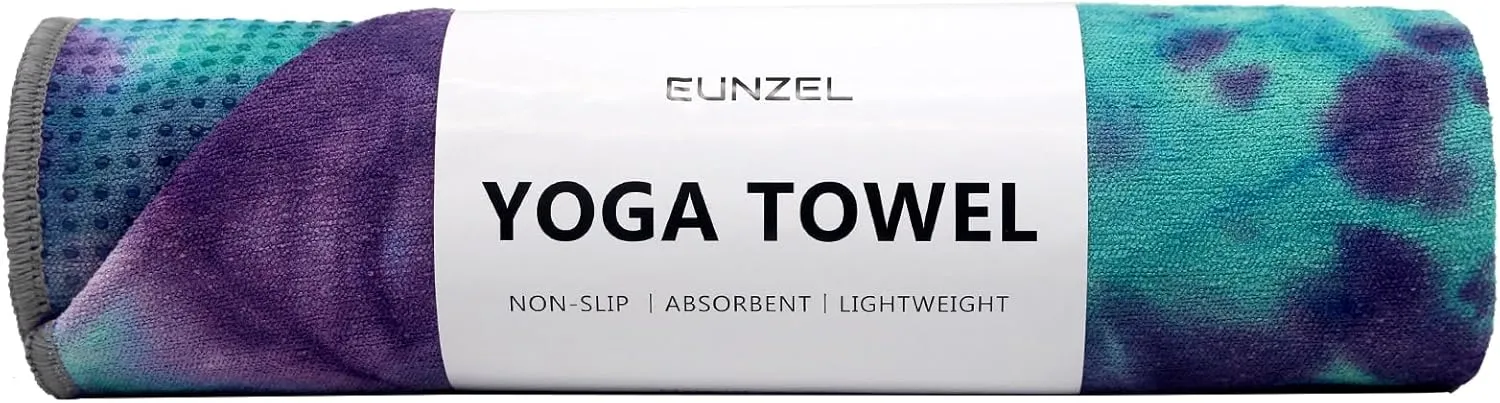 Yoga Towel - Microfiber Non Slip Yoga Mat Towel with Grip Dot Sweat Absorbent