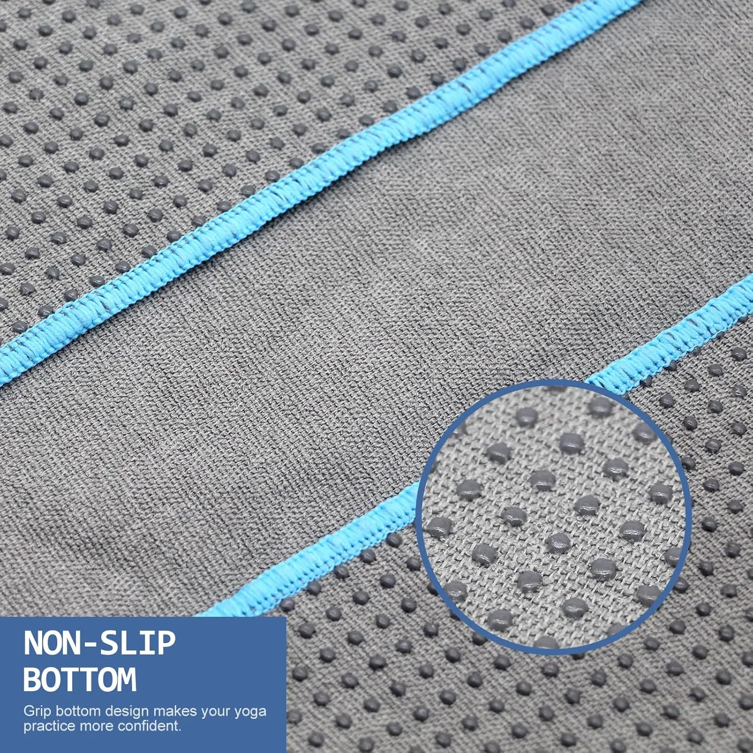Yoga Towel - Microfiber Non Slip Yoga Mat Towel with Grip Dot Sweat Absorbent