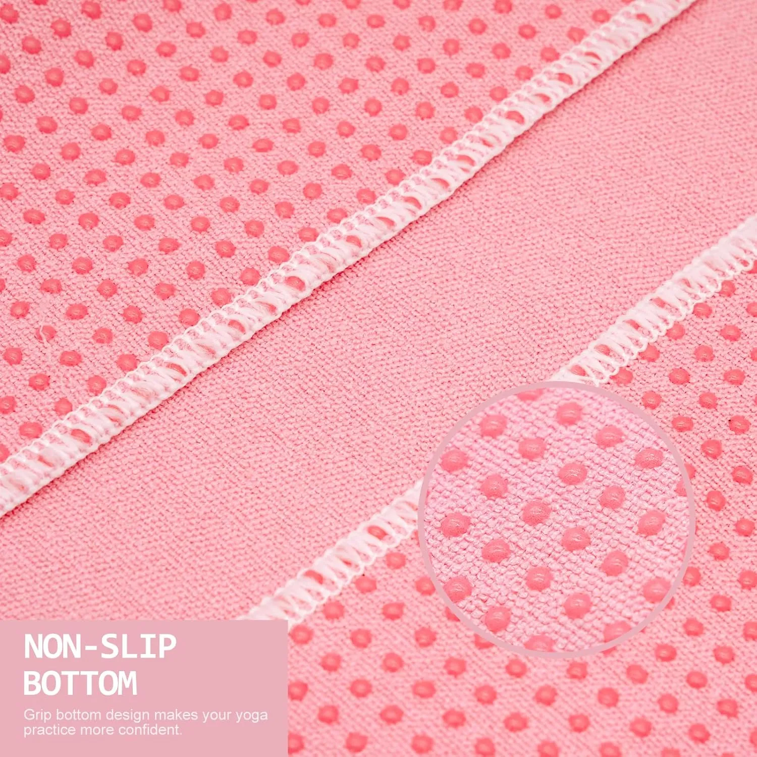 Yoga Towel - Microfiber Non Slip Yoga Mat Towel with Grip Dot Sweat Absorbent