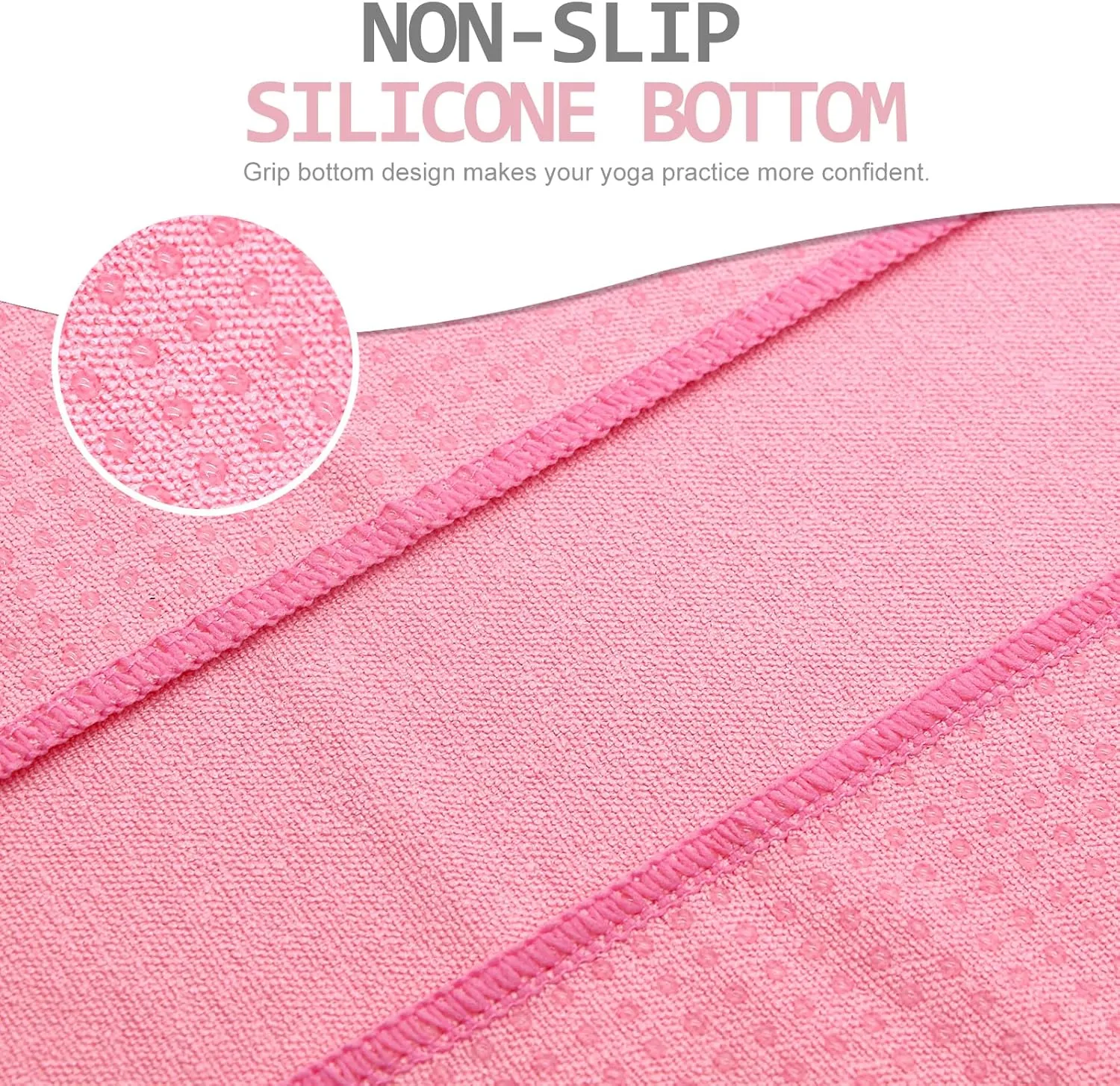 Yoga Towel - Microfiber Non Slip Yoga Mat Towel with Grip Dot Sweat Absorbent