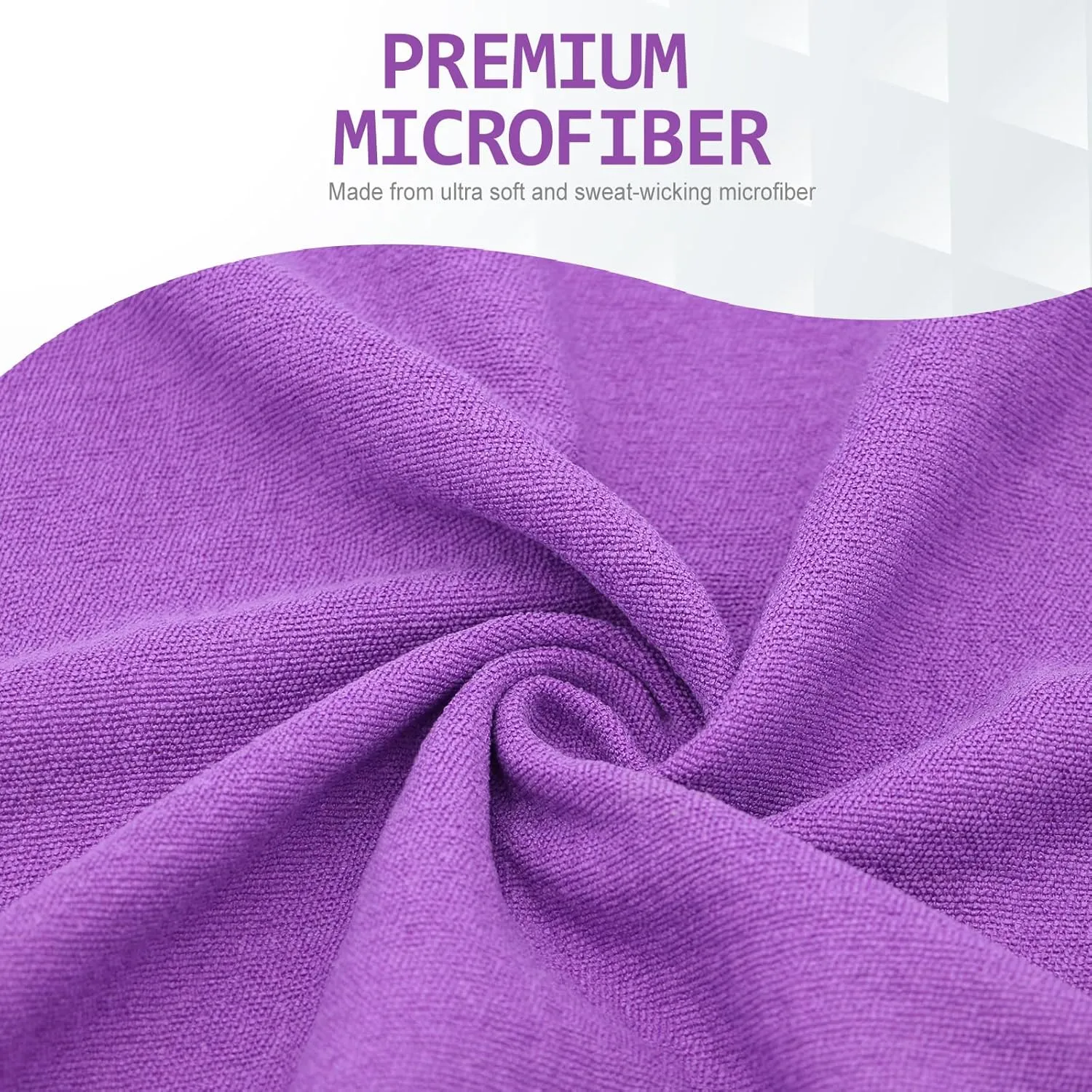 Yoga Towel - Microfiber Non Slip Yoga Mat Towel with Grip Dot Sweat Absorbent