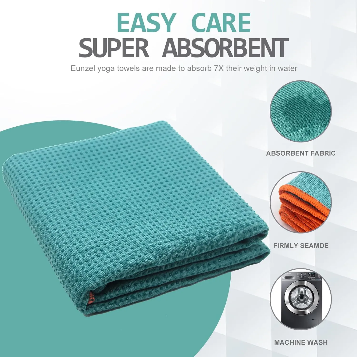 Yoga Towel - Microfiber Non Slip Yoga Mat Towel with Grip Dot Sweat Absorbent