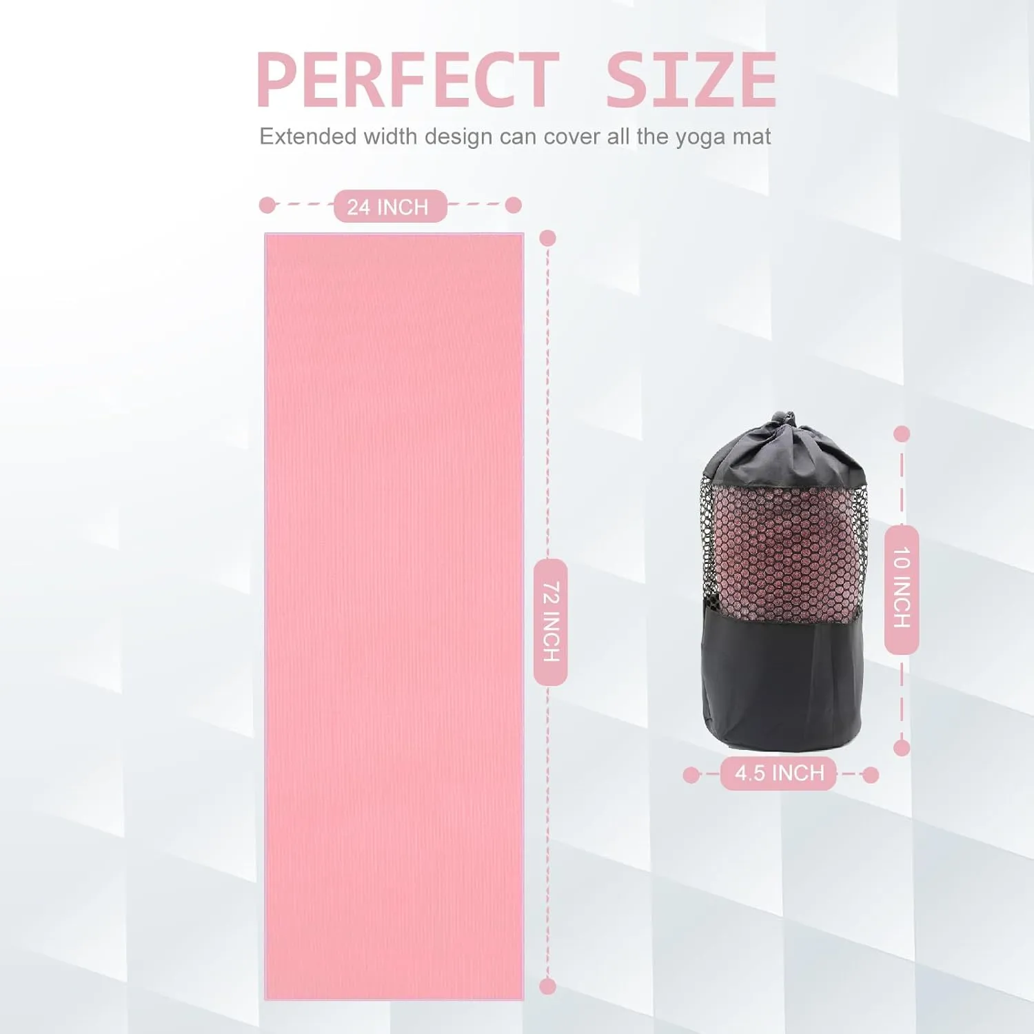 Yoga Towel - Microfiber Non Slip Yoga Mat Towel with Grip Dot Sweat Absorbent
