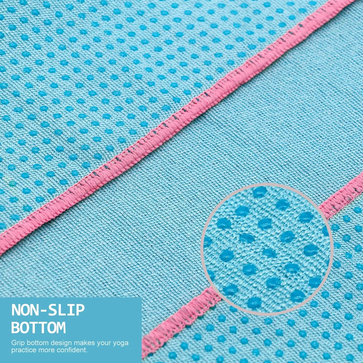 Yoga Towel - Microfiber Non Slip Yoga Mat Towel with Grip Dot Sweat Absorbent
