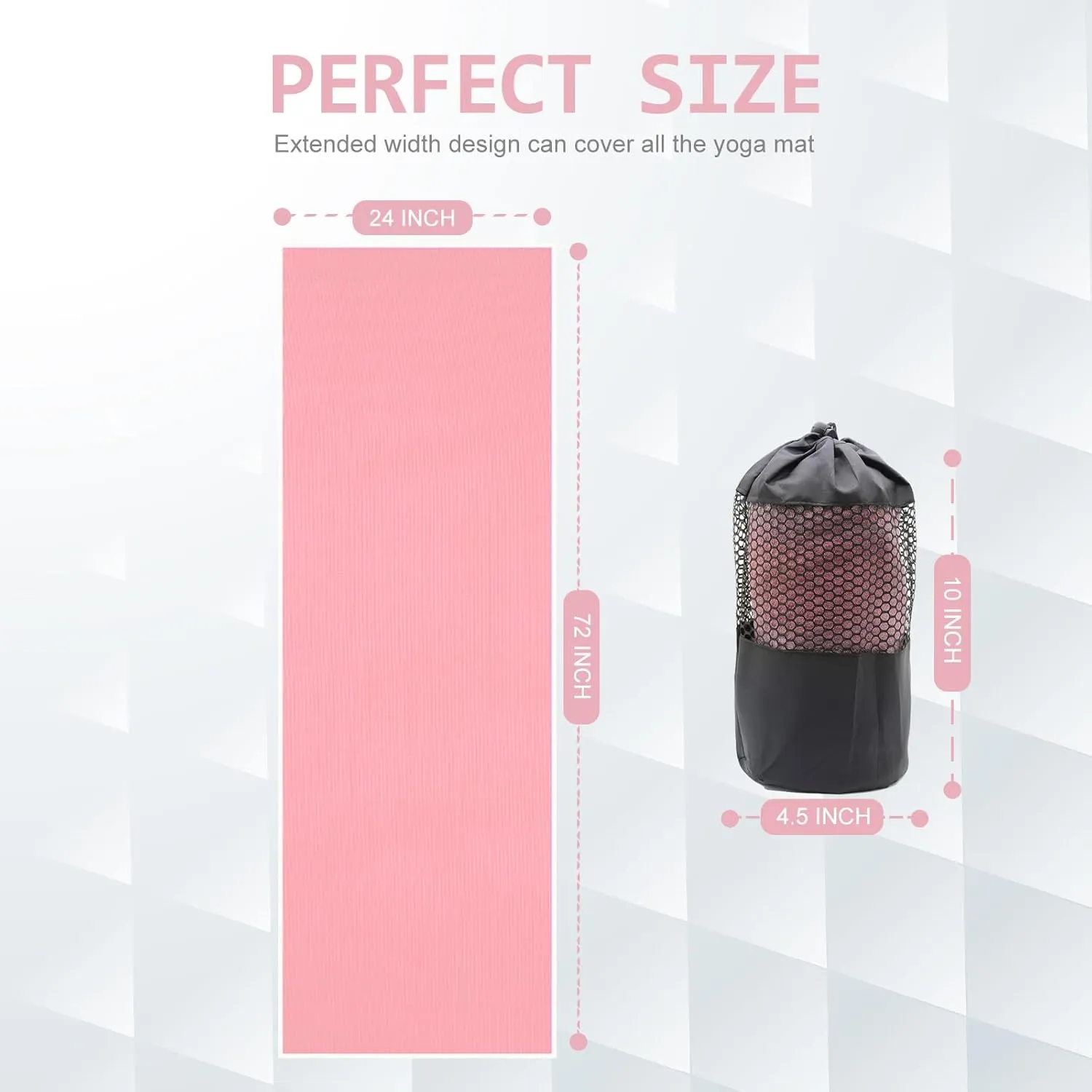 Yoga Towel - Microfiber Non Slip Yoga Mat Towel with Grip Dot Sweat Absorbent