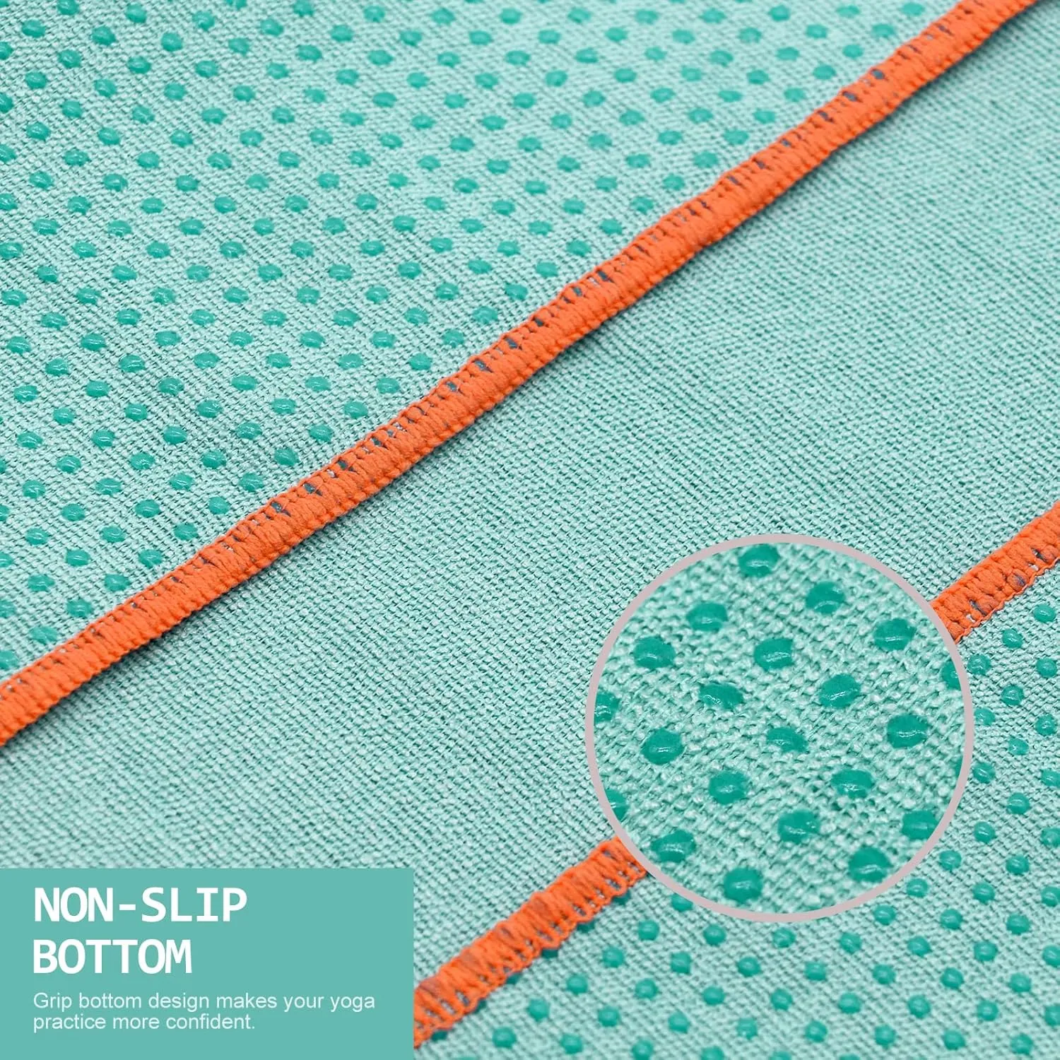 Yoga Towel - Microfiber Non Slip Yoga Mat Towel with Grip Dot Sweat Absorbent