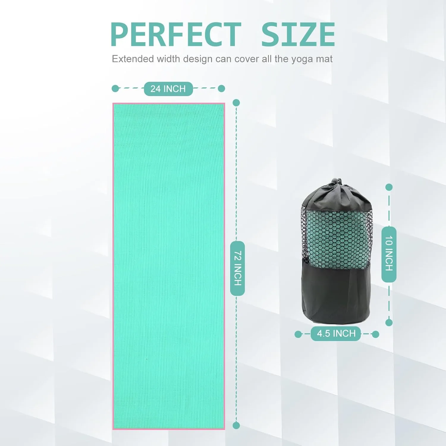 Yoga Towel - Microfiber Non Slip Yoga Mat Towel with Grip Dot Sweat Absorbent