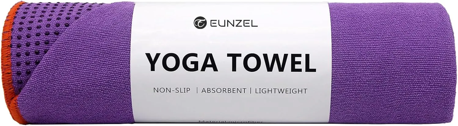 Yoga Towel - Microfiber Non Slip Yoga Mat Towel with Grip Dot Sweat Absorbent
