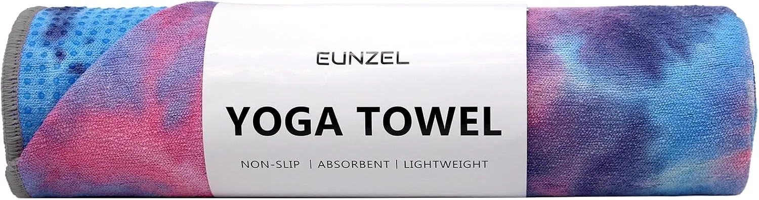 Yoga Towel - Microfiber Non Slip Yoga Mat Towel with Grip Dot Sweat Absorbent