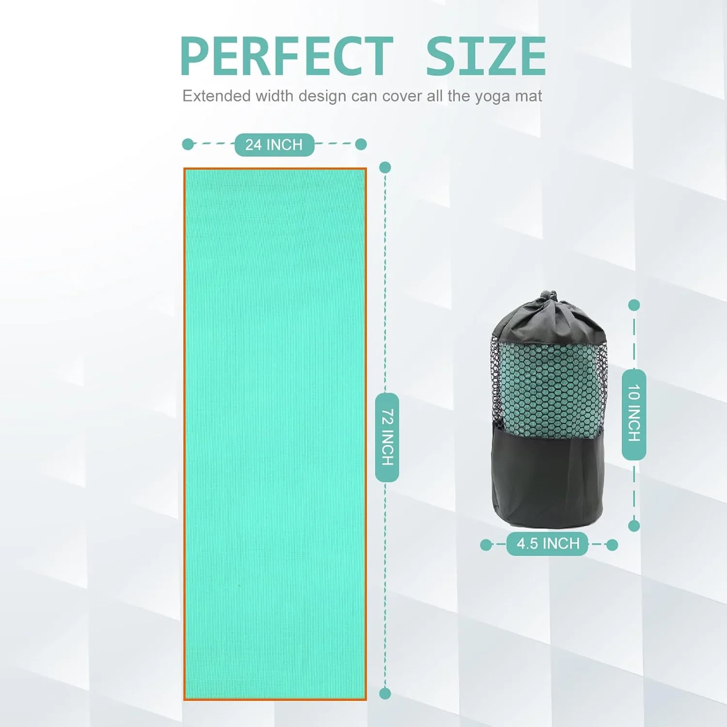 Yoga Towel - Microfiber Non Slip Yoga Mat Towel with Grip Dot Sweat Absorbent