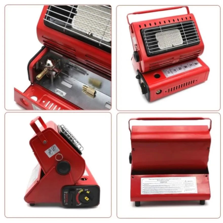 ZUN 2 in 1 Portable Butane Burner Heater Outdoor Butane Gas Heater Warmer Heating Cooking Stove Cooker 30502006